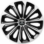 NRM Capace pentru roți TOYOTA 14", STRONG DUOCOLOR ALB-NEGRU 4bc
