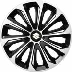 NRM Capace pentru roți SUZUKI 14", STRONG DUOCOLOR ALB-NEGRU 4bc