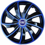 NRM Capace pentru roți FIAT BLUE 14", QUAD BICOLOR ALBASTRU 4bc