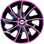 NRM Capace pentru NISSAN 14", QUAD BICOLOR ROZ 4bc