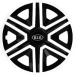 NRM Capace pentru KIA 15", ACTION DOUBLECOLOR ALB-NEGRU 4KS