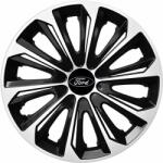 NRM Capace pentru roți FORD 14", STRONG DUOCOLOR ALB-NEGRU 4bc