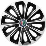 NRM Capace pentru roți ALFA ROMEO 14", STRONG DUOCOLOR ALB-NEGRU 4bc