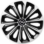 NRM Capace pentru roți OPEL 14", STRONG DUOCOLOR ALB-NEGRU 4bc