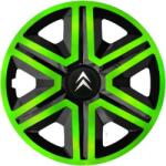 NRM Capace pentru roți CITROEN 14", ACTION DOUBLECOLOR VERDE-NEGRU 4bc