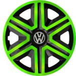 NRM Capace pentru roți VOLKSWAGEN 15", ACTION DOUBLECOLOR VERDE-NEGRU 4bc