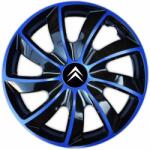 NRM Capace pentru CITROEN 15", QUAD BICOLOR ALBASTRU 4bc