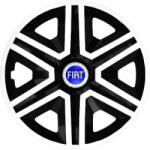 NRM Capace pentru FIAT BLUE 14", ACTION DOUBLECOLOR ALB-NEGRU 4KS
