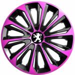 NRM Capace pentru PEUGEOT 15", STRONG DUOCOLOR ROZ-NEGRU 4bc