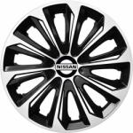 NRM Capace pentru roți NISSAN 14", STRONG DUOCOLOR ALB-NEGRU 4bc