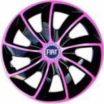 NRM Capace pentru roți FIAT BLUE 14", QUAD BICOLOR ROZ 4bc