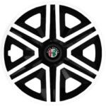 NRM Capace pentru ALFA ROMEO 15", ACTION DOUBLECOLOR ALB-NEGRU 4KS