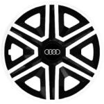 NRM Capace pentru AUDI 16", ACTION DOUBLECOLOR ALB-NEGRU 4KS