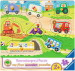 Ravensburger Puzzle Din Lemn Cu Vehicule, 8 Piese - Ravensburger (rvspc03684)