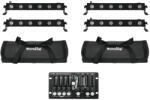 EUROLITE Set 4x LED BAR-6 QCL RGBW + 2x Soft Bag + Controller