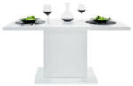 Fortrade Lavina 2 étkezőasztal, magasfényű fehér - smartbutor