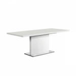 TEMPO KONDELA étkezőasztal , fehér színű HG, 160-200x90 cm, KORINTOS - smartbutor