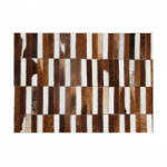 TEMPO KONDELA Luxus bőrszőnyeg, barna /fehér, patchwork, 201x300, bőr TIP 5 - smartbutor