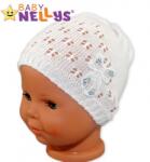 Baby Nellys ® pălărie croșetată - cu paiete - alb