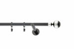 Casa Deco Logistics Galerie SIMPLA PRINDERE PERETE PICIOR UNIVERSAL 19 mm MINGE NEGRU Suport draperie