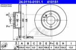 ATE Disc frana ATE 24.0110-0151.1 (24.0110-0151.1) - automobilus