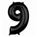  Óriás szám fólia lufi - 9 - Fekete