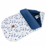 MT MTT Őszi bundazsák (0-12 hónapos) - Fehér alapon kék állatkák