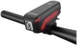 ROCKBROS 7599-R 2 az 1-ben kerékpár lámpa, előre szerelhető, kürt funkció, USB töltés, vízálló, 250 lumen