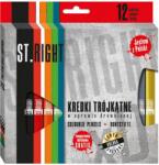 UNIPAP St. Right Háromszögletű színes ceruza 12db-os szett hegyezővel (633294)