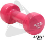 Aktivsport Kézisúlyzó vinyl Aktivsport 2 kg rózsaszín (QRDB-108-2KG) - aktivsport