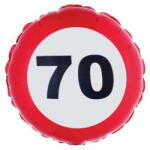 Funny Fashion Fólia lufi, 43cm, behajtani tilos, gömb, 70