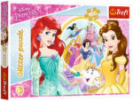 Trefl Disney Hercegnők - Ariel és Belle csillámló puzzle 100 db-os (14819)