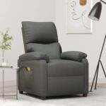 vidaXL Fotoliu de masaj rabatabil electric, gri închis, textil (3073828)