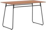 vidaXL Masă de bucătărie, maro, 120x60x73 cm, placaj solid și oțel (280083)