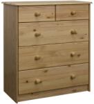 vidaXL Comodă cu sertare, 75x35x80, 5 cm, lemn masiv de pin (325540) Comoda