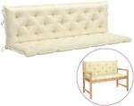 vidaXL Pernă bancă de grădină, alb crem, 180 cm, material oxford (315030)