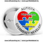 Partikellékek Autista gyereket nevelek kitűző 58mm