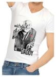 Funny Shirts Tricou Barbati Who's Your Daddy Alb/Negru S