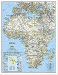 National Geographic Afrika falitérkép ország színezéssel National Geographic 73x91cm