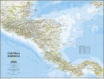 National Geographic Közép-Amerika falitérkép ország színezéssel National Geographic Közép-Amerika térkép 1: 2 541 000 74x56 cm