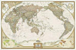 National Geographic Világ országai falitérkép antikolt világtérkép National Geographic - Csendes-Óceán központú - nagy világtérkép 185x122 cm