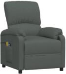 vidaXL Fotoliu de masaj rabatabil electric, gri închis, textil (3073853)