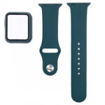 BSTRAP Silicone curea cu husa pentru Apple Watch 38mm, dark green (SAP012C04)