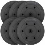 MAXXIVA Súlytárcsa szett 6 x 5 kg cement fekete (ZFF38003_SL3) Súlytárcsa
