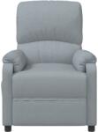 vidaXL Fotoliu de masaj, gri deschis, material textil (324079)