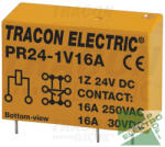 TRACON PR24-1V 16A Print relé 24V DC / 1×CO (16A, 230V AC / 30V DC) (PR24-1V16A)