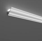 Elite Decor Oldalfali díszléc LED rejtett világításhoz (KH-905) kábelcsatornával, kőkemény HDPS anyagból (KH-905)