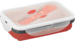 EVERESTUS Caserola ermetica retractabila, 21MAR1249, 640 ml, Everestus, 170x110x66 mm, Silicon, Polipropilena, Rosu (EVE07-93847-105)