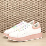 SOFILINE Sneakers alb cu roz Britney M3 (WSL-114PINK-40)