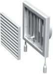 Vents MV 120VRs Műanyag Szellőzőrács Szabályozható Zsaluval, Csőcsatlakozóval (MV-120VRS) - hideget